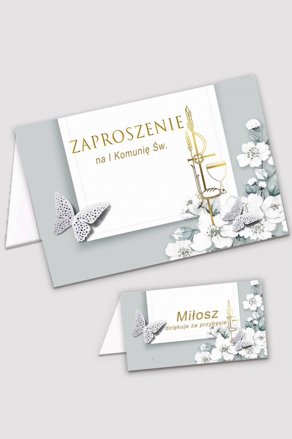 Personalizowane Zaproszenia Komunijne I Winietki Ja Minowy Ogr D